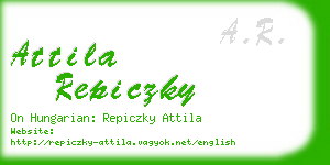 attila repiczky business card